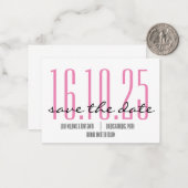Grote Datum Uitnodigen Notitiekaartje (Voorkant / Achterkant in situ)