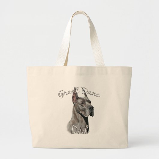 Grote Deen (blauw) Pap 2 Grote Tote Bag (Voorkant)