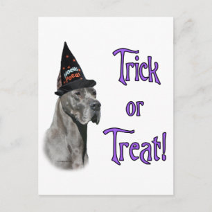 Grote Deen (blauw) Trick Briefkaart