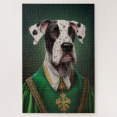 Grote Deen Dog in St. Patrick's Day Dress Legpuzzel (Verticaal)