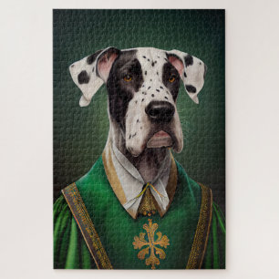 Grote Deen Dog in St. Patrick's Day Dress Legpuzzel