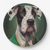 Grote Deen Dog in St. Patrick's Day Dress Papieren Bordje (Voorkant)