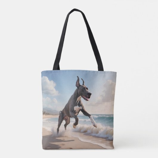 Grote Deen Elegante Schouder Canvas tas (Achterkant)