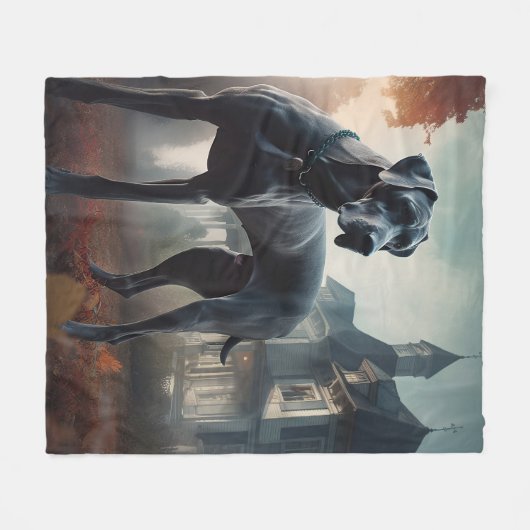 Grote Deen Halloween eng Fleece Deken (Voorkant (Horizontaal))