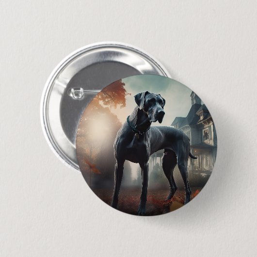 Grote Deen Halloween eng Ronde Button 5,7 Cm (Voorkant /achterkant)