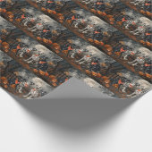 Grote Deen Halloween Spooky Cadeaupapier (Hoek)