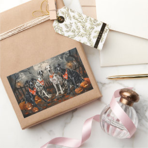 Grote Deen Halloween Spooky Rechthoekige Sticker