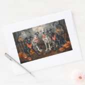 Grote Deen Halloween Spooky Rechthoekige Sticker (Envelop)