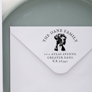 Grote Deen Hond Familienaam Retour Adres Rubberstempel