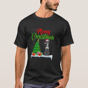 Grote Deen Hond Kerstboom Lichten Grappige Kerstmi T-shirt