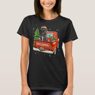 Grote Deen Hond Ride Rode Vrachtwagen Kerstmis Hon T-shirt