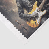 Grote Deen hond spelen elektrische gitaar Tissuepapier (Detail)