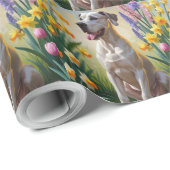 Grote Deen Hond Spring Bloemen Schilderen Cadeaupapier (Rol Hoek)