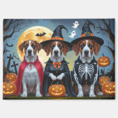Grote Deen Honden Pompoen Halloween Grappig Magneet (Voorkant)