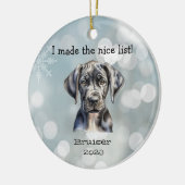 "Grote Deen" Huisdier Kerst Ornament (Links)