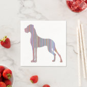Grote deen in pasteelkleuren servetten (Insitu)