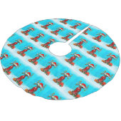 Grote Deen in sneeuw met kerstcadeaus Kerstboom Rok (Gekanteld)