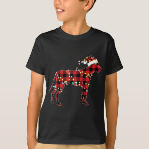 Grote Deen Kerst Rood Plaid Buffel Pyjama Xma T-shirt