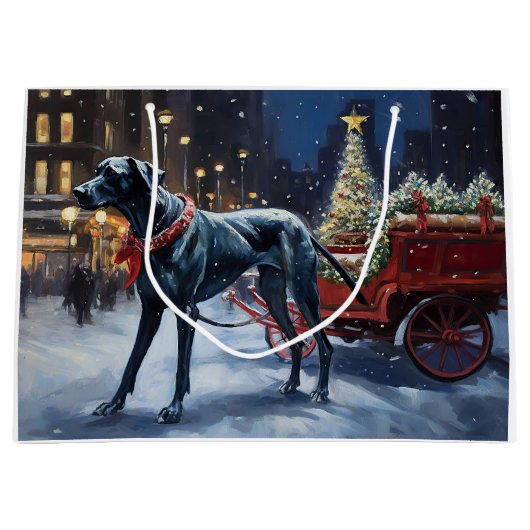 Grote Deen Kerstmis Feestelijk Seizoen Groot Cadeauzakje (Voorkant)