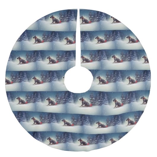 Grote Deen Kerstmis sneeuw winter Kerstboom Rok (Voorkant)