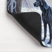 Grote Deen laat het sneeuwen Kerstmis Muismat (Hoek)