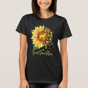 Grote Deen Mam Zonnebloem Hond Poot Moederdag 2023 T-shirt