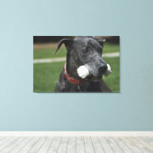 Grote Deen met been Canvas Afdruk (Insitu (Houten vloer))