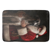 Grote Deen Met Sinterklaas Feestelijke Kerstmis Badmat (Voorkant)