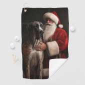 Grote Deen Met Sinterklaas Feestelijke Kerstmis Golfhanddoek (Insitu)