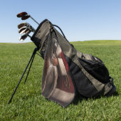 Grote Deen Met Sinterklaas Feestelijke Kerstmis Golfhanddoek (Groen)