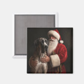 Grote Deen Met Sinterklaas Feestelijke Kerstmis Magneet (Voorkant / Achterkant)