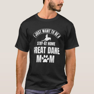 Grote Deen Moeder Zachte Hond Duitse Mastiff Moede T-shirt