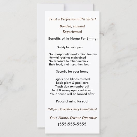 Grote Deen Ontspannen op Kauwbank Pet Sitter (Achterkant)