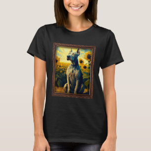 Grote Deen Schilderij Zonnebloem Bloem Moeder Vrou T-shirt
