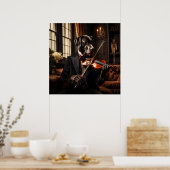 Grote Deen Spelen Viool Portret Poster (Keuken)