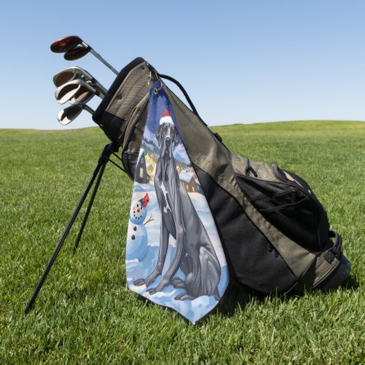 Grote Deen Winter Wonderland Kerstvreugde Golfhanddoek (Groen)