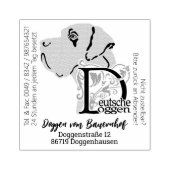 Grote Deense Hond Grote Gumstempel Rubberstempel (Afrduk)