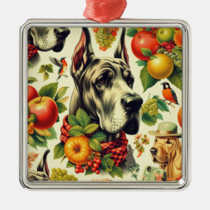 Grote Deense hond illustratie Metalen Ornament