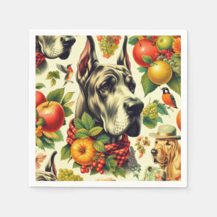 Grote Deense hond illustratie Servet