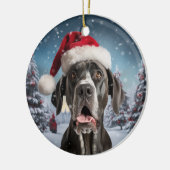 Grote Deense hond kerst aandenken Keramisch Ornament (Links)