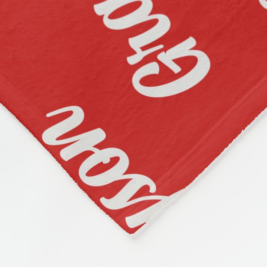 Grote Deense hond met naam Patroon Kerstmis Fleece Deken (Hoek)