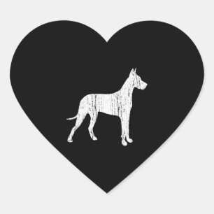 Grote Deense hondeneigenaar cadeau dier Hart Sticker