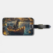 Grote Deense kerst feestelijke reis Bagagelabel (Achterkant horizontaal)