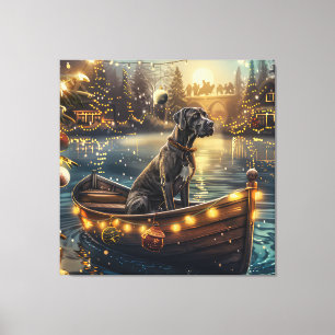 Grote Deense kerst feestelijke reis Canvas Afdruk