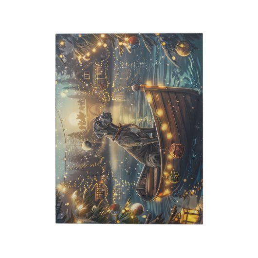 Grote Deense kerst feestelijke reis Notitieblok (Gedraaid)