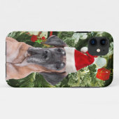 Grote Deense kerstboom geschenkdozen Santa Hat Case-Mate iPhone Case (Achterkant (horizontaal))