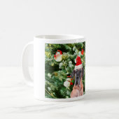 Grote Deense kerstboom geschenkdozen Santa Hat Koffiemok (Voorkant links)