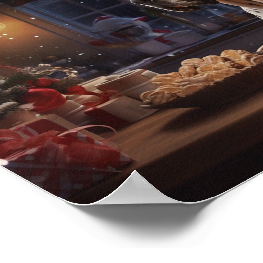 Grote Deense kerstkoekjes vakantie Poster (Hoek)