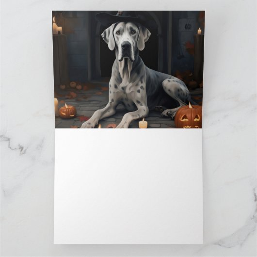 Grote Deense pompoenen Halloween Scary Flip Kaart (Binnen)