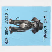 Grote Deense Puppy Grappig Fleece Deken (Voorkant (Horizontaal))